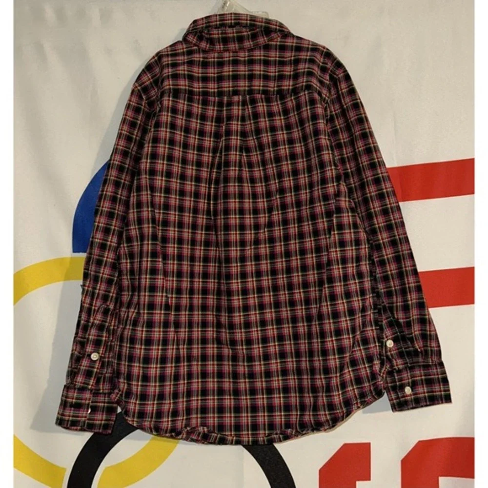 Polo Ralph Lauren Shirt Youth‎ 7 Red Plaid Button Up Long Sleeve Oxford
